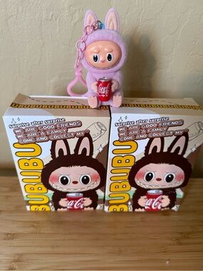 Bundle of 2 Brand New Labubu Keychain - Plays Music, Lights Up & Voice Records